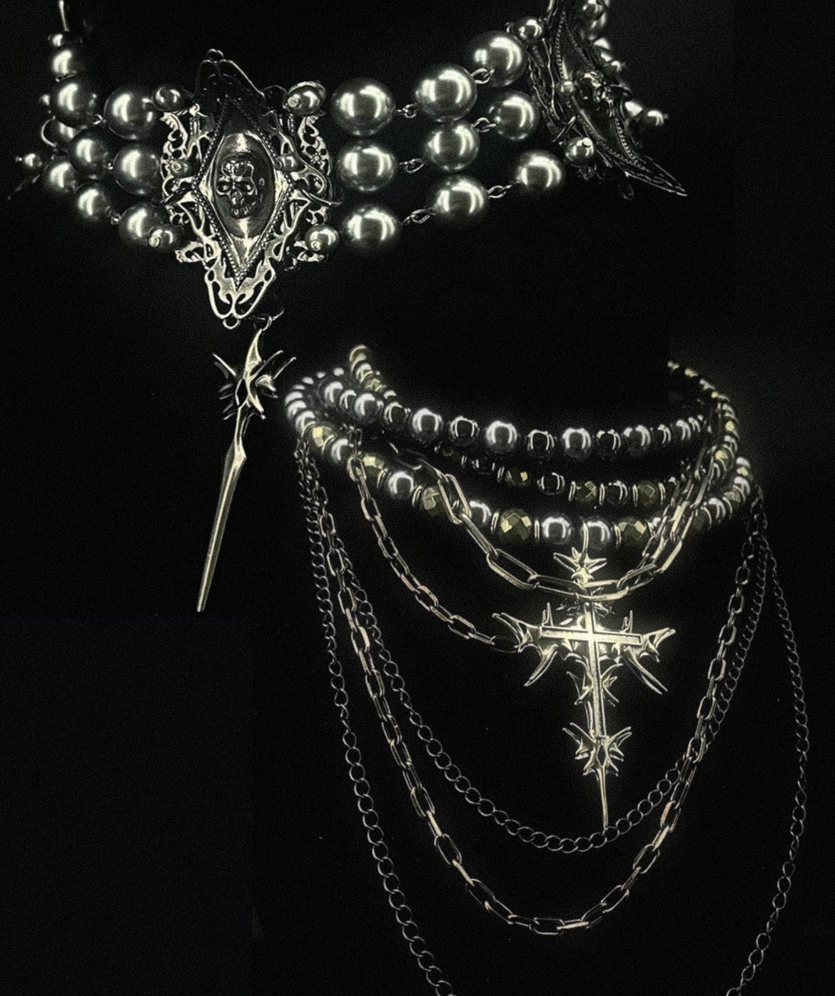 IIIMIII BlackpaintingIII Necklace1