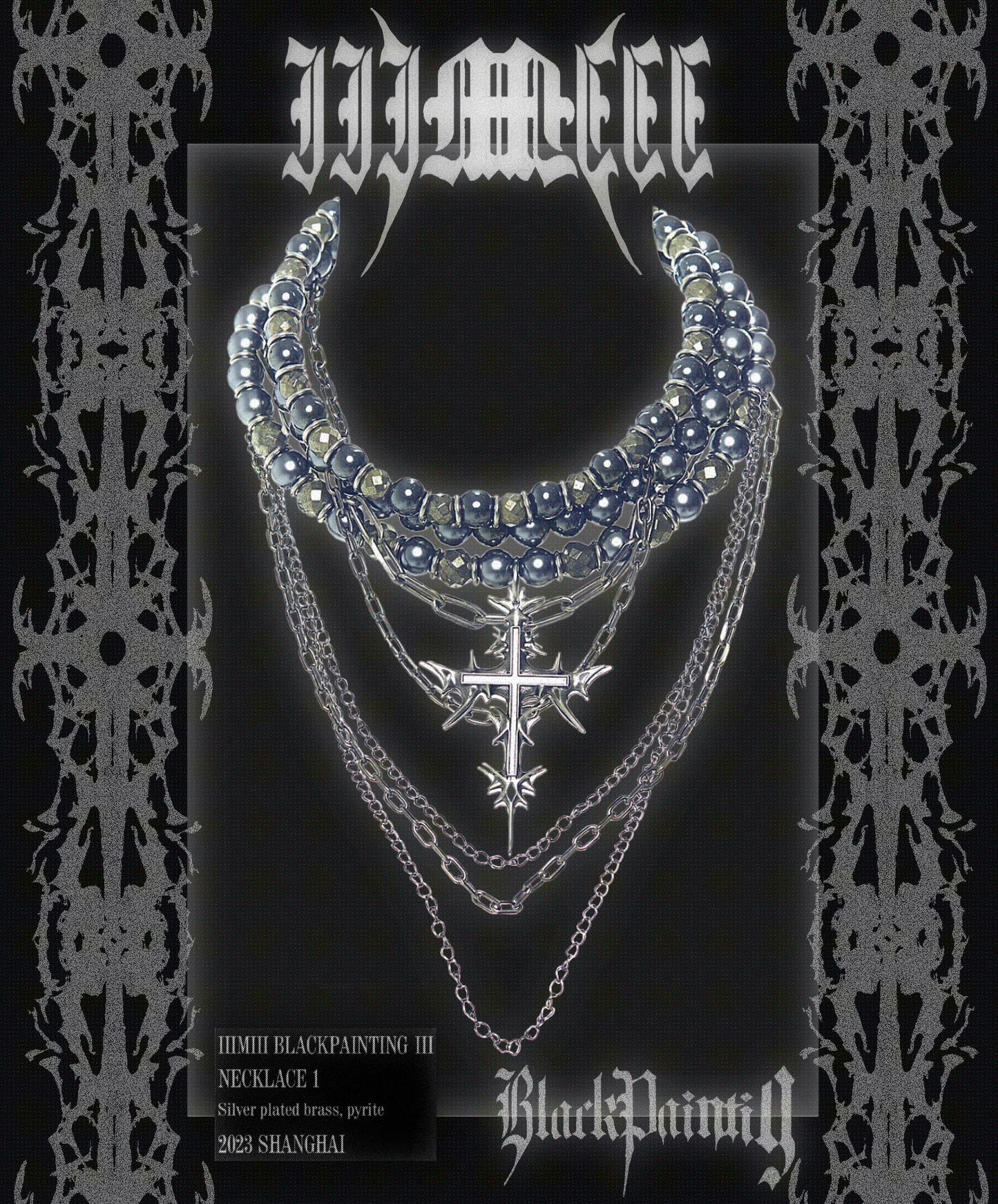 IIIMIII BlackpaintingIII Necklace1