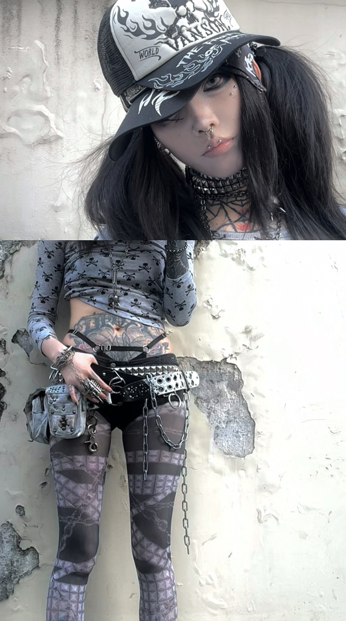 IIIMIII Darktotem print stockings5