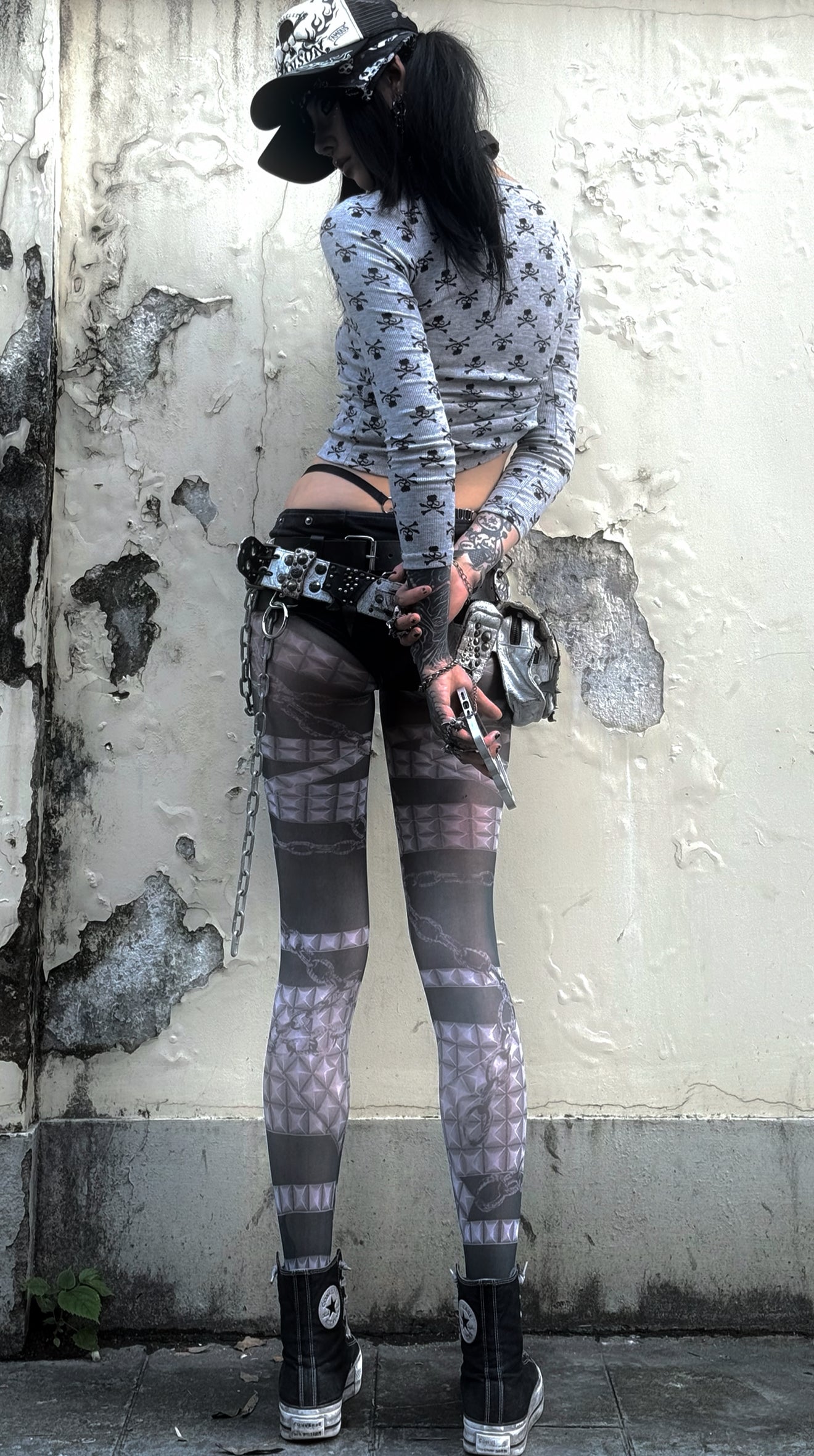 IIIMIII Darktotem print stockings5