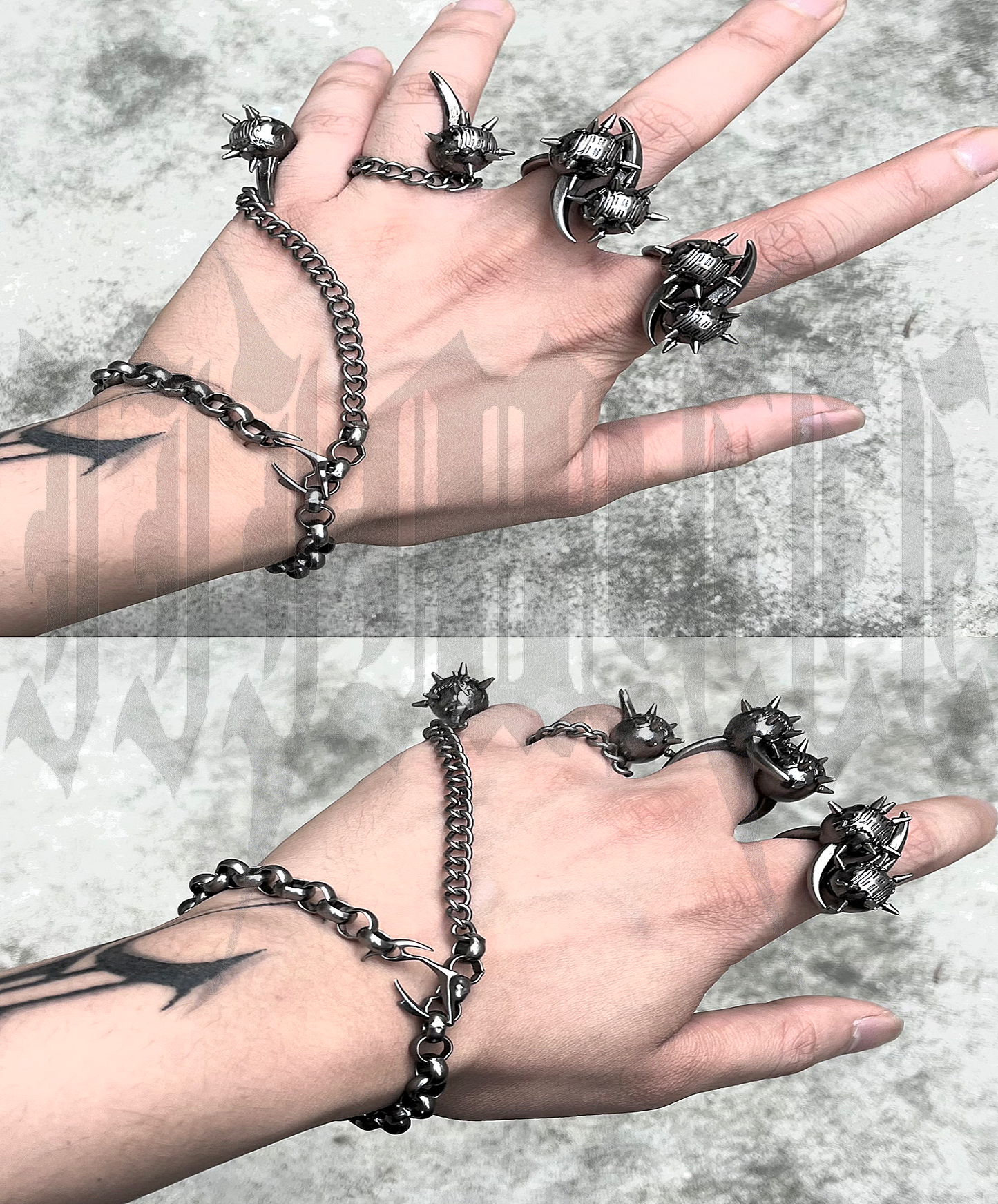 IIIMIII BrokenWeb One piece ring chain