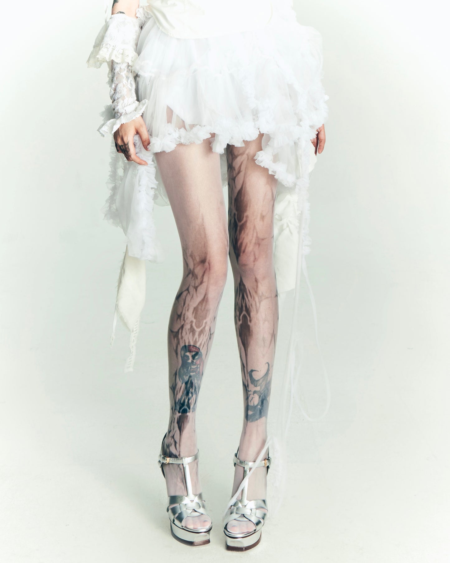 IIIMIII Whitetotem printed stockings2