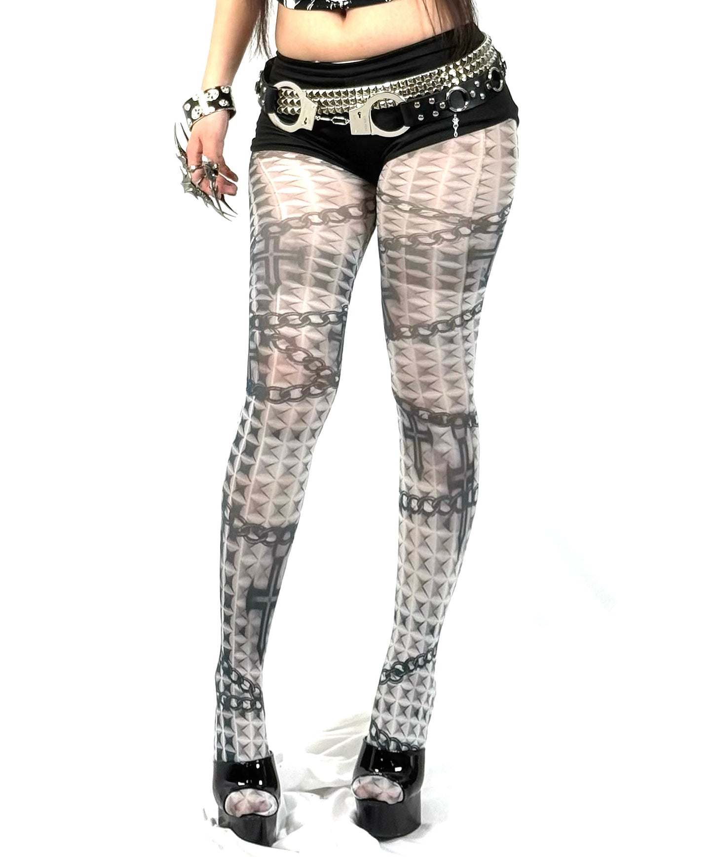 IIIMIII Whitetotem printed stockings5