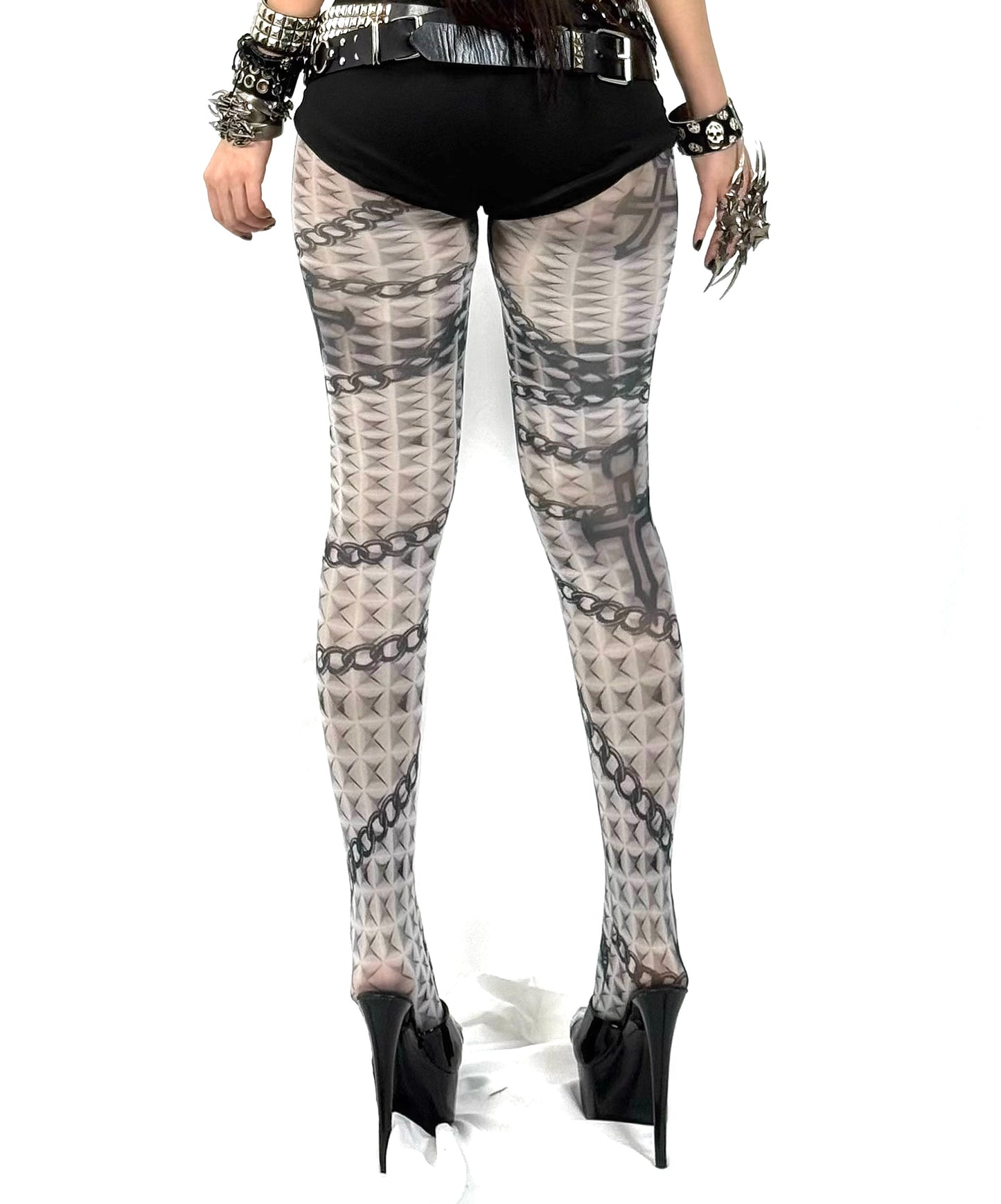 IIIMIII Whitetotem printed stockings5