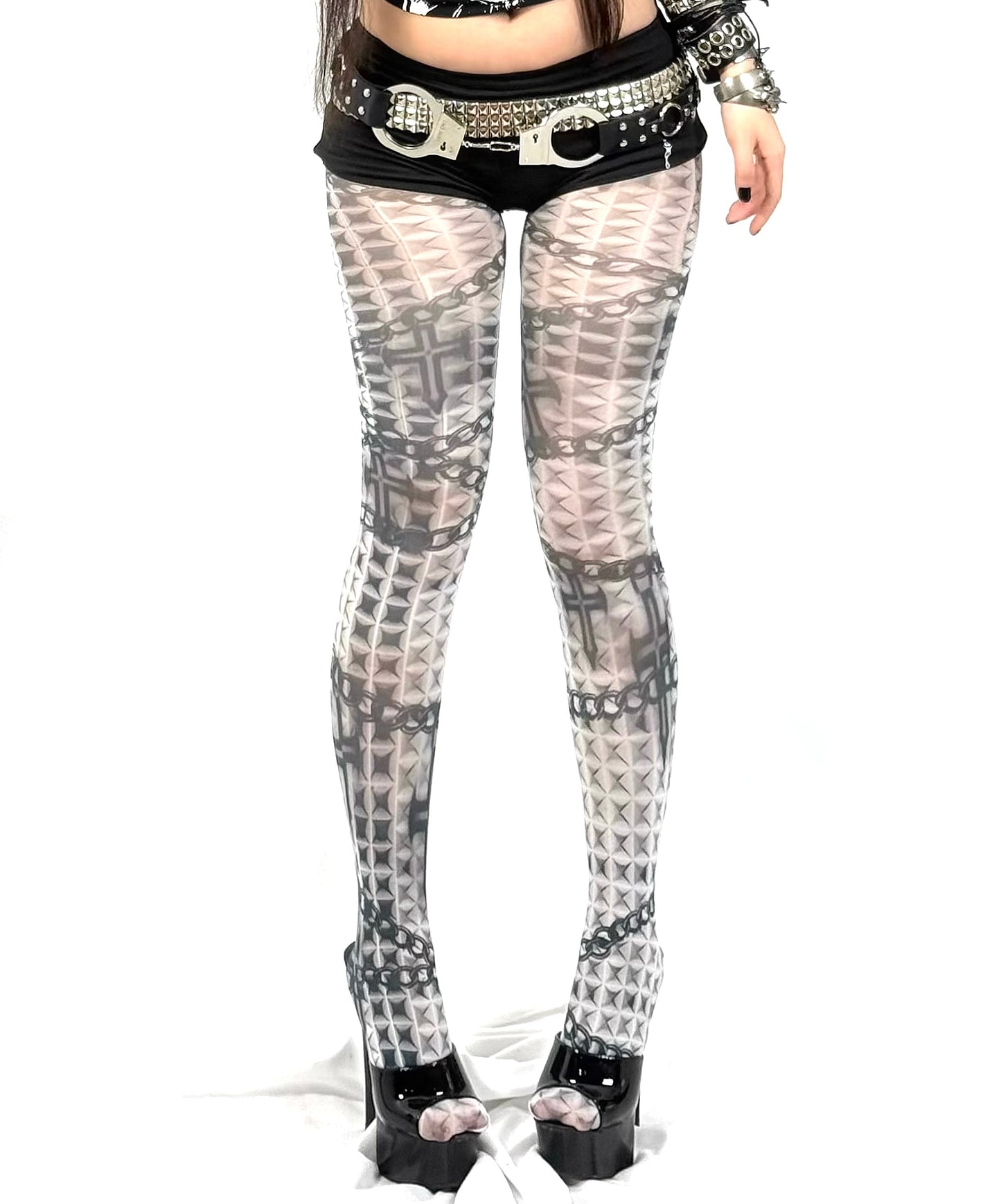 IIIMIII Whitetotem printed stockings5