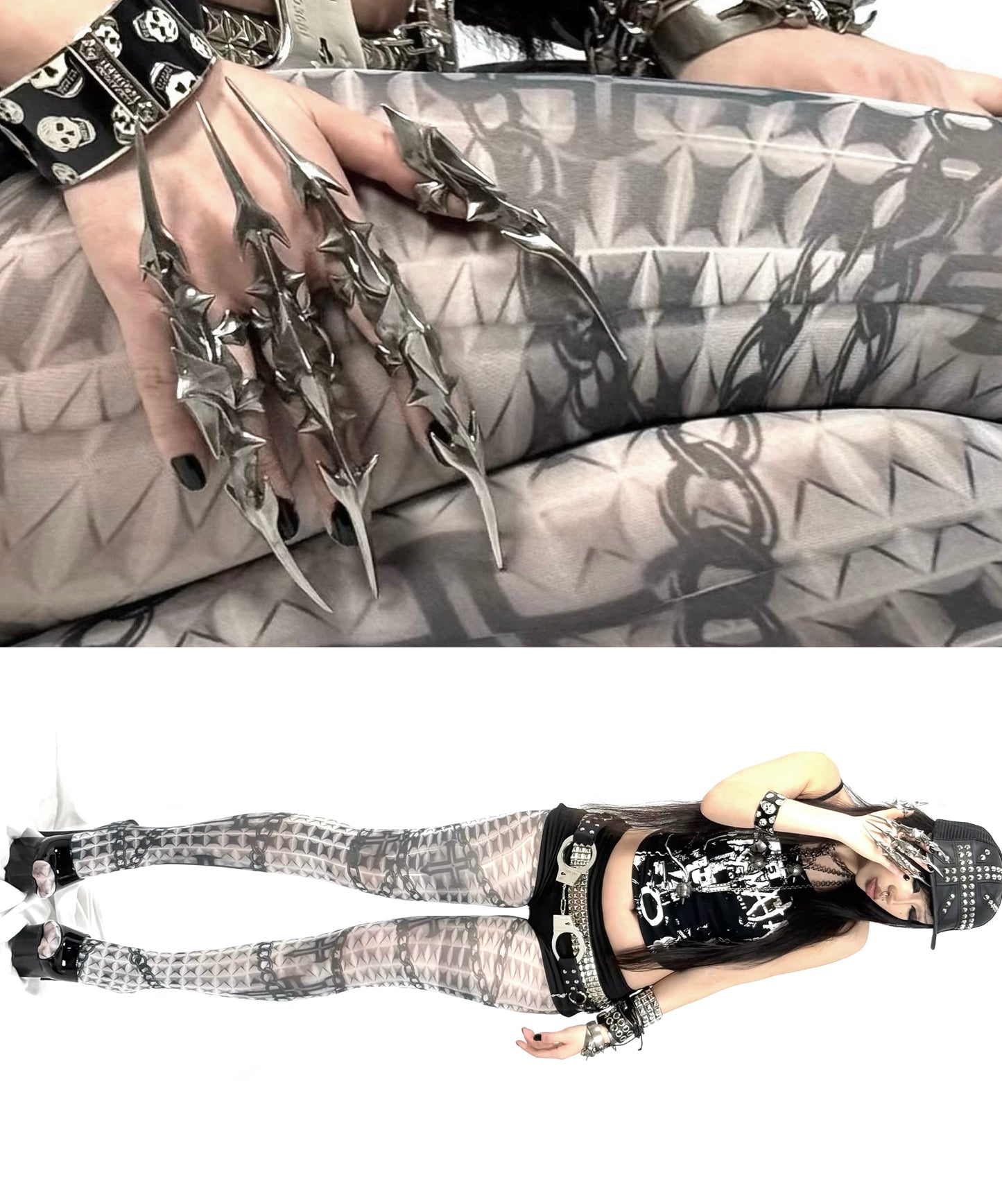 IIIMIII Whitetotem printed stockings5