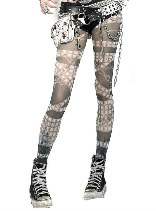 IIIMIII Darktotem print stockings5