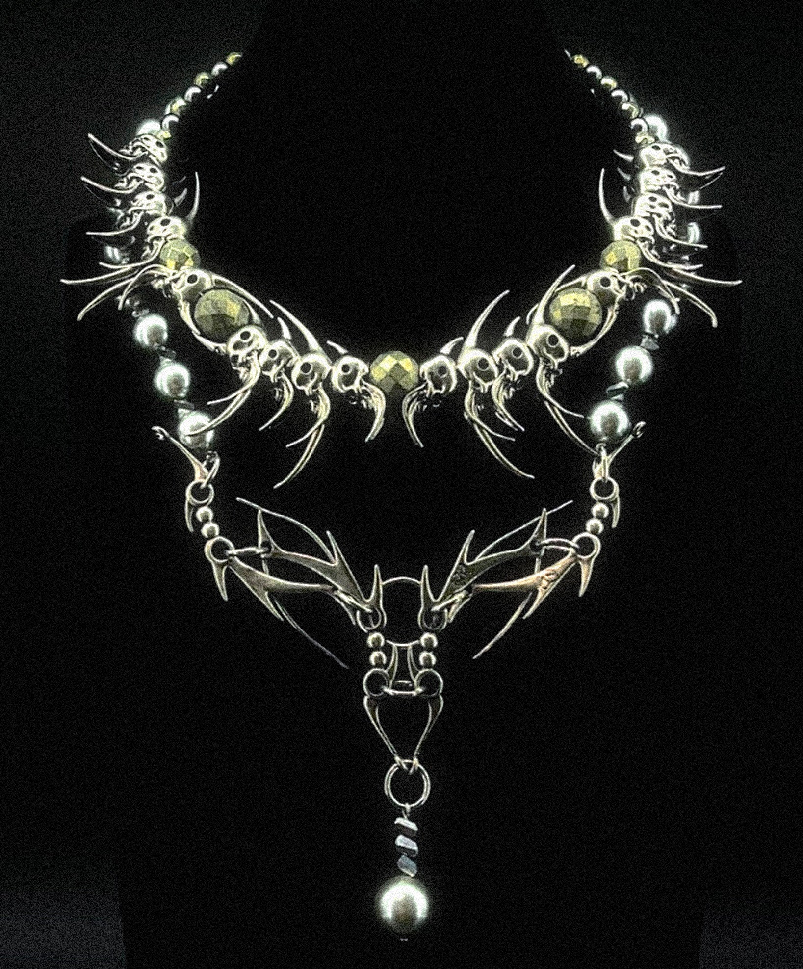 IIIMIII BlackPaintingII Beaded Necklace2 – iiimiii