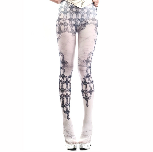 IIIMIII Whitetotem printed stockings6