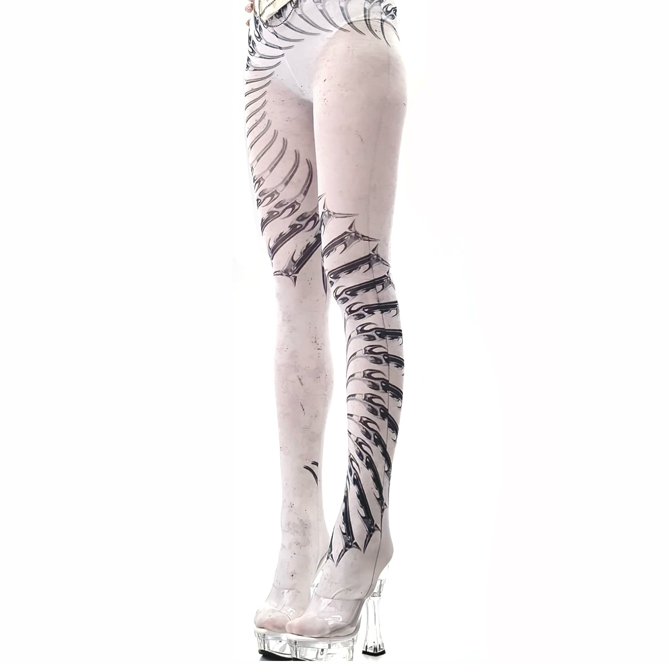 IIIMIII Whitetotem print stockings7