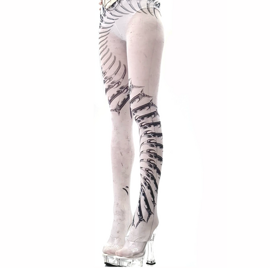 IIIMIII Whitetotem print stockings7