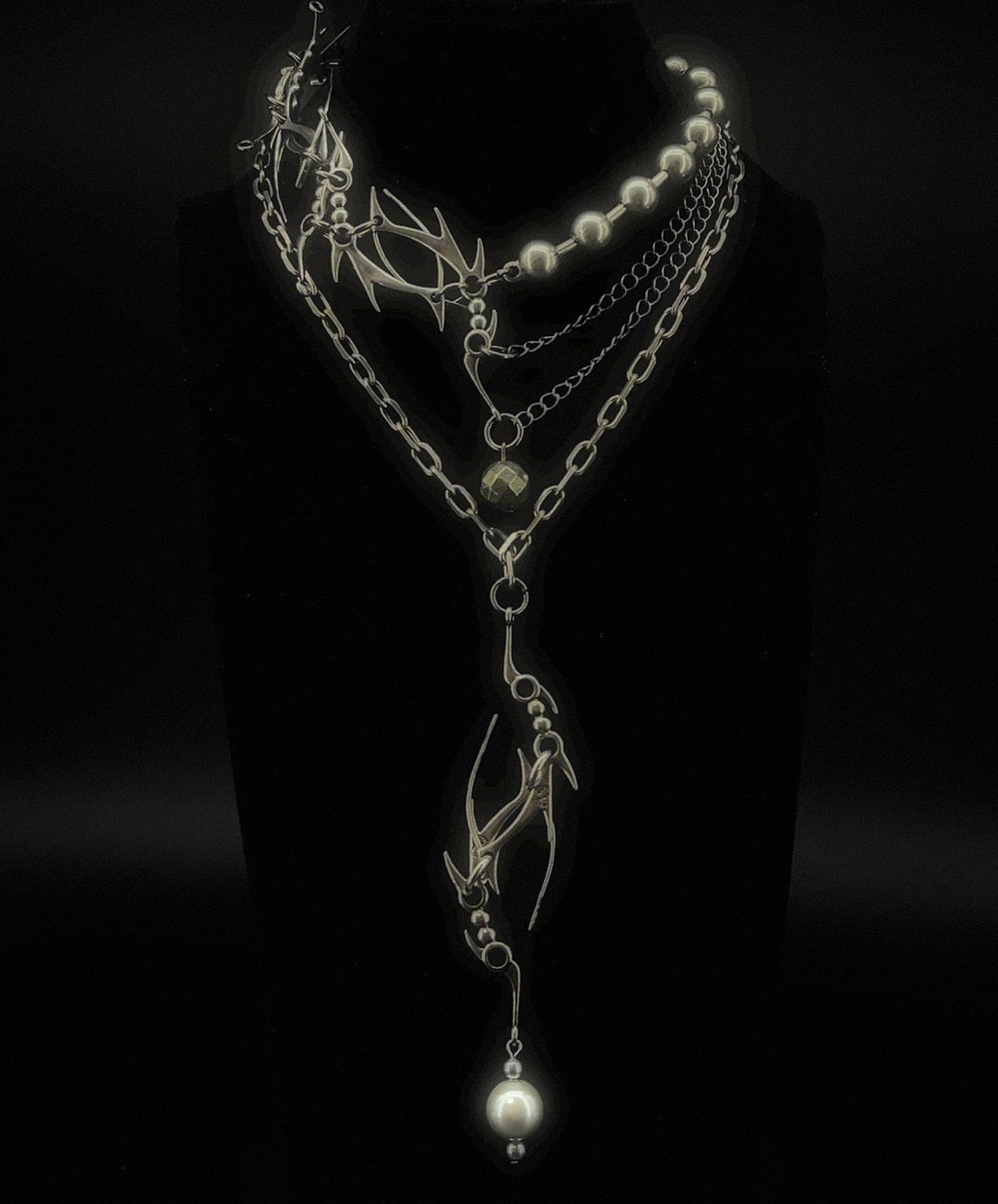 IIIMIII BlackPaintingII Chain Necklace3