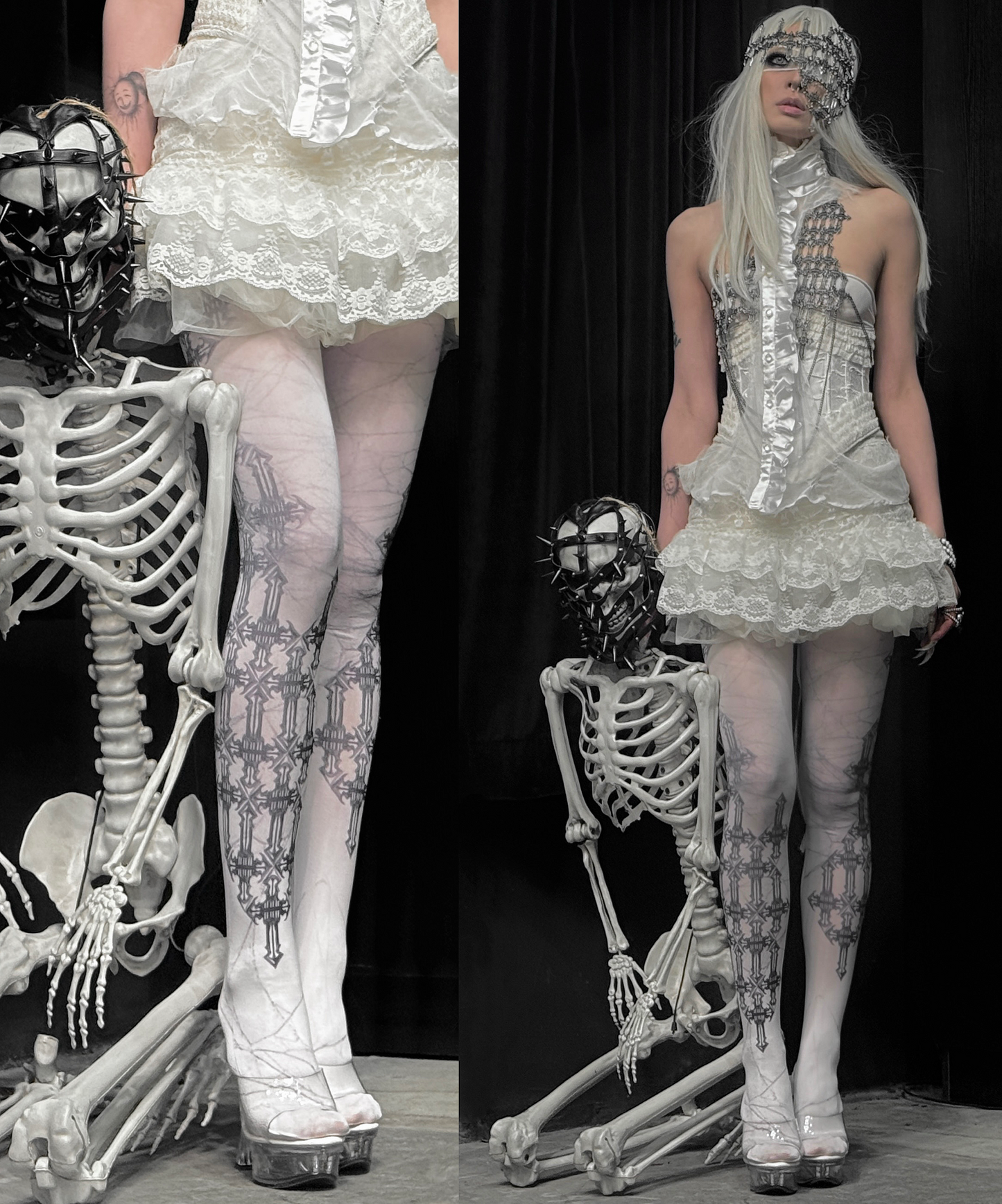 IIIMIII Whitetotem printed stockings6