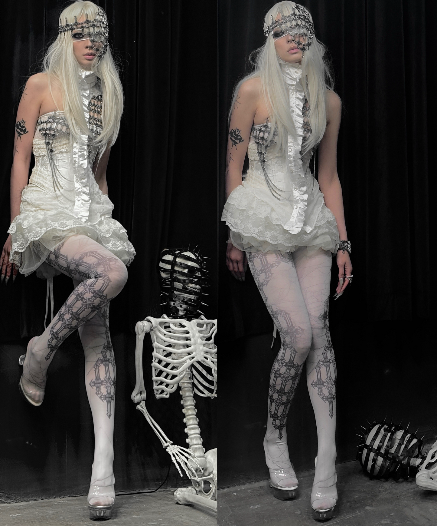 IIIMIII Whitetotem printed stockings6
