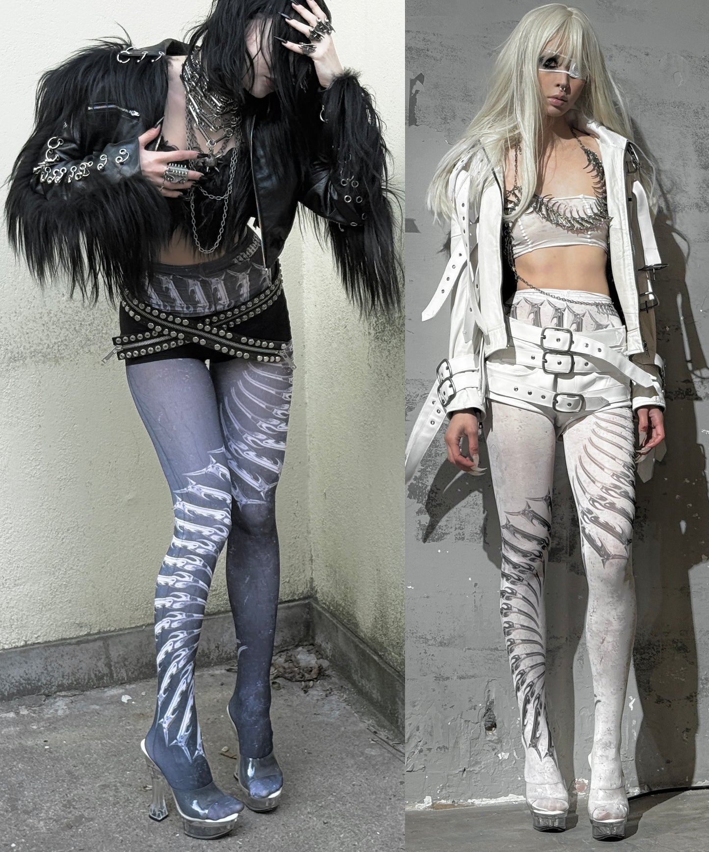 IIIMIII Whitetotem print stockings7