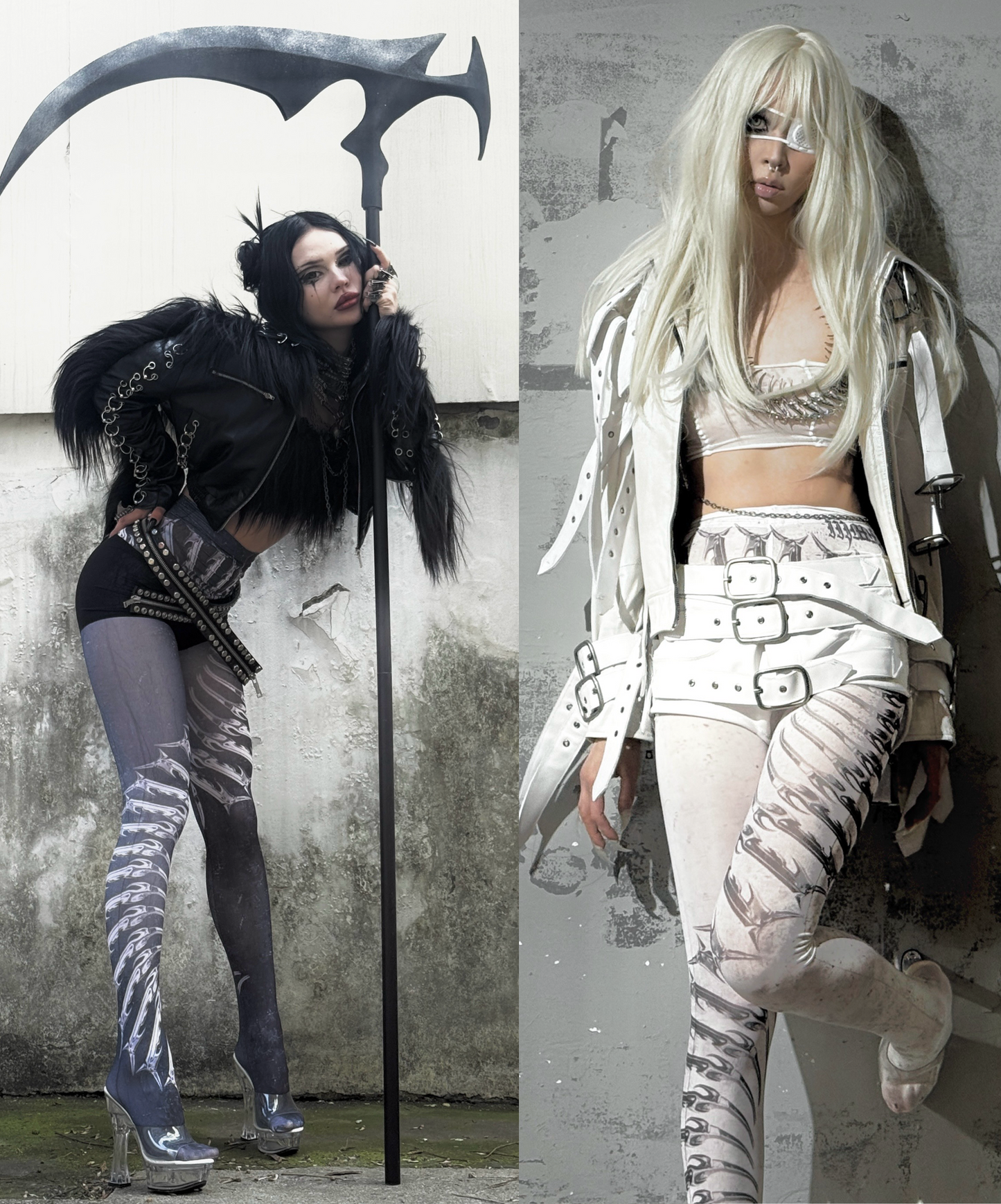 IIIMIII Whitetotem print stockings7