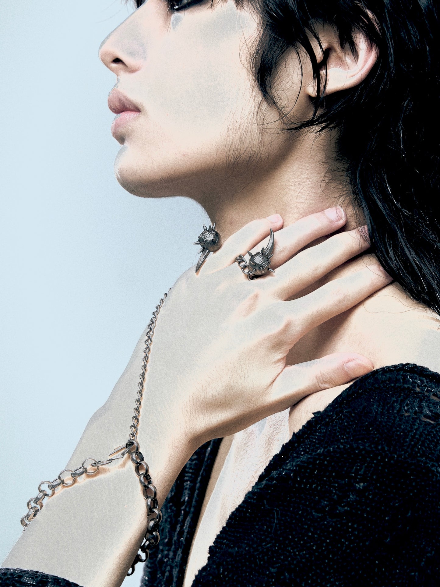 IIIMIII BrokenWeb One piece ring chain