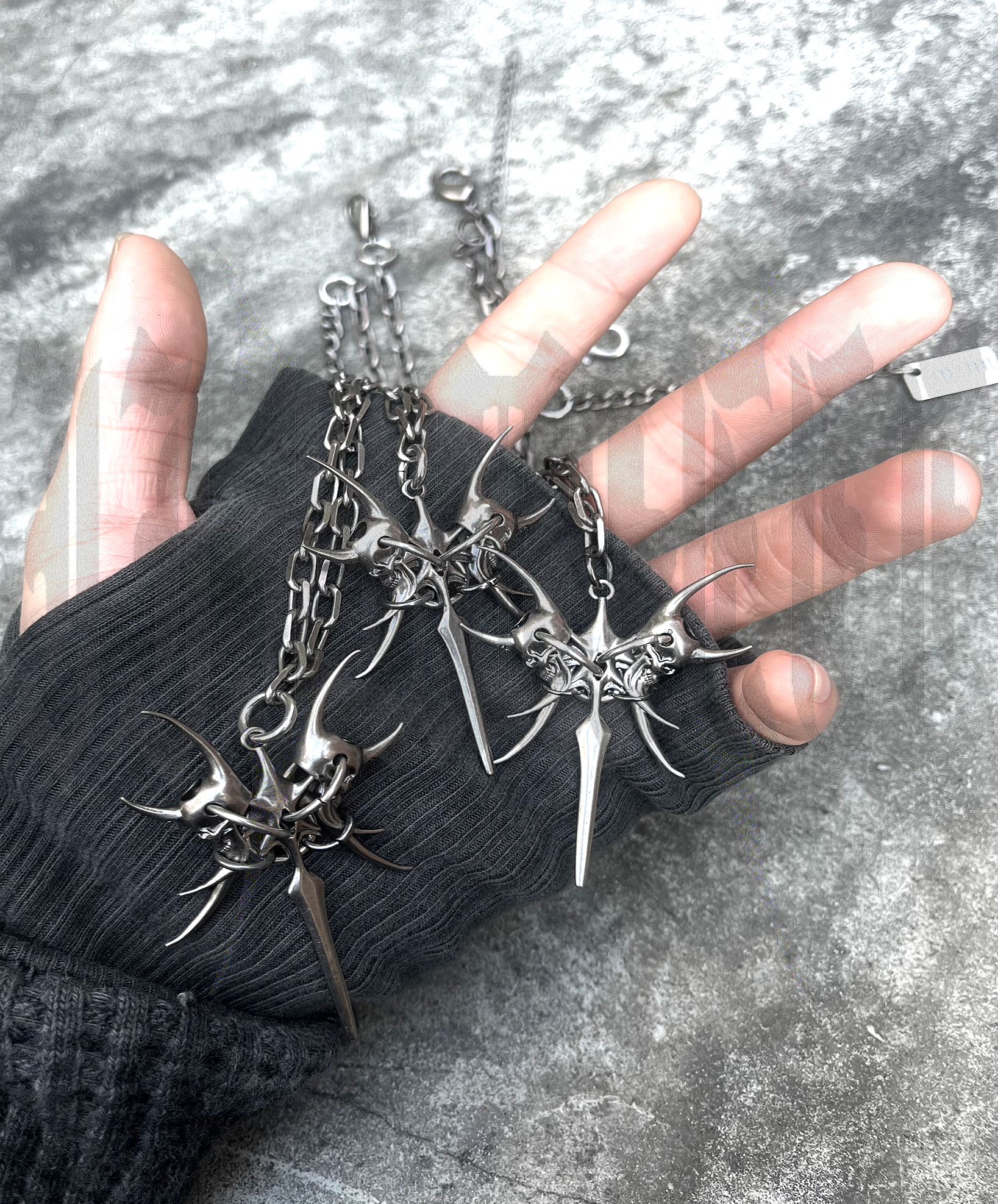 IIIMIII BlackPaintingII Chain Necklace2 – iiimiii IIIMIII BlackPaintingII Chain Necklace2 – iiimiii