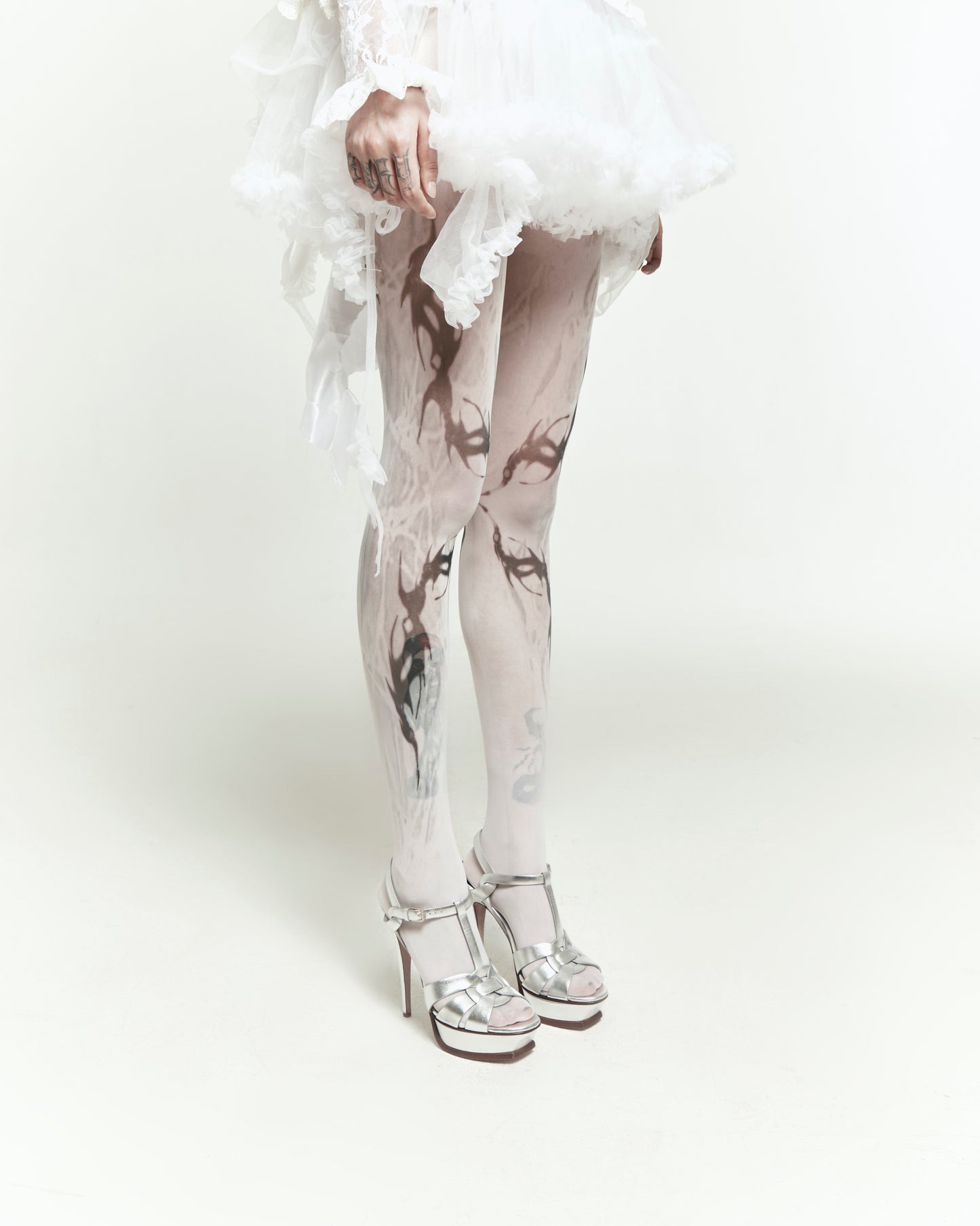 IIIMIII Whitetotem printed stockings1