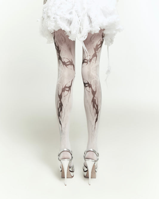 IIIMIII Whitetotem printed stockings1