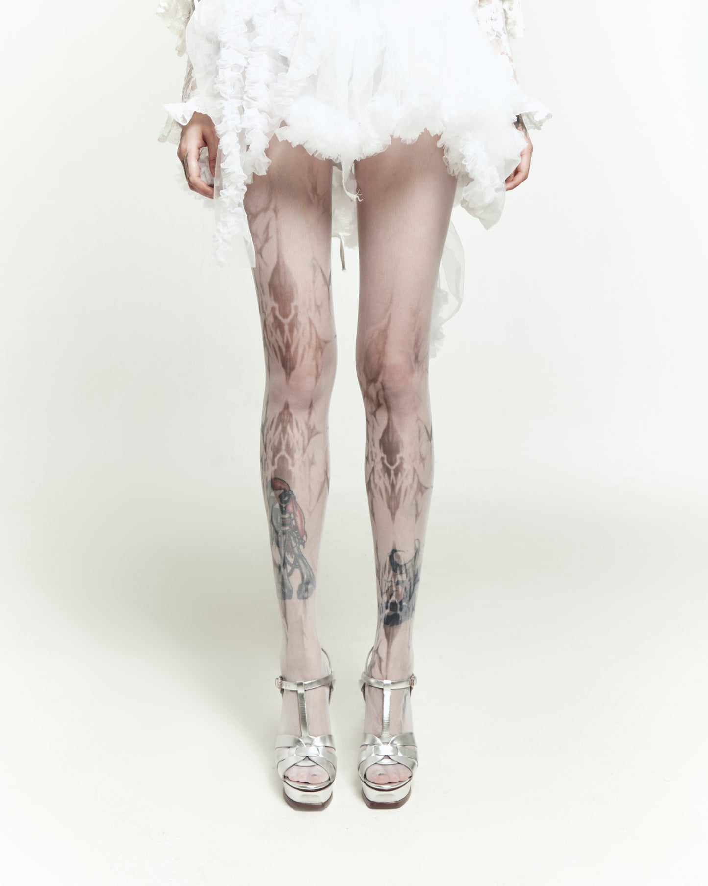 IIIMIII Whitetotem printed stockings2